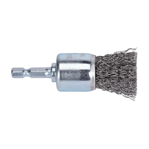 1 in. Steel Wire Drill End Brush with Quick-Change Shank