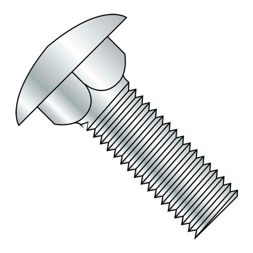 1/4-20 x 2-1/2 in. Steel Zinc CR+3 Round Head Carriage Bolts, 100-Pack