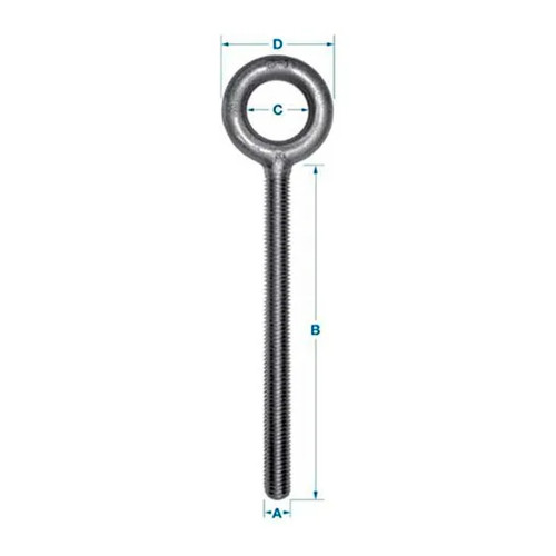 Drop-Forged Carbon Steel Eye Bolt, 5/8-11 x 6 in. Shank