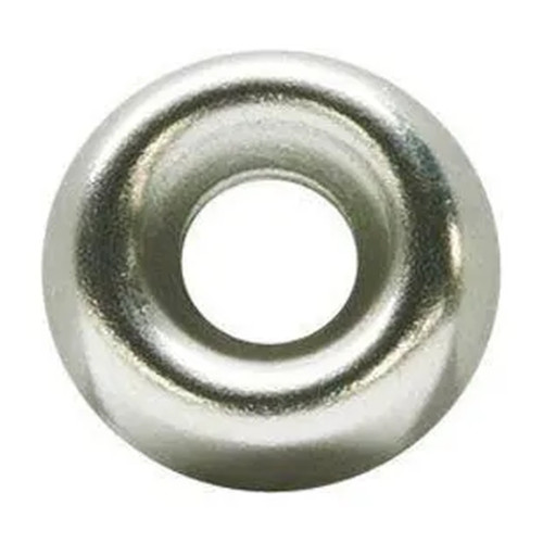 #6 Nickel-Plated Brass Countersunk Finishing Washers, 100-Pack