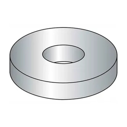 #8 SAE Flat Washers, 3/16 in. ID, Zinc-Plated Steel, Pack of 100