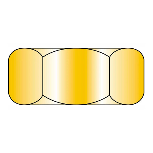 3/8-16 UNC Grade 8 Finished Hex Nut, Zinc Yellow, 100-Pack