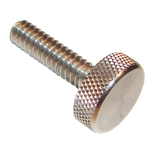 303 Stainless Steel Knurled Head Thumb Screw, #10-24, 3/4 in Thread, Pack of 5