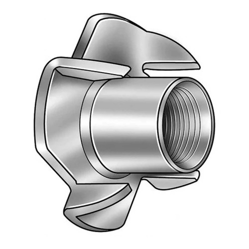 M8 Zinc-Plated 4-Prong T-Nut, 100-Pack