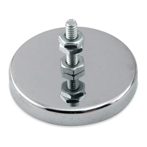 Ceramic Mounting Magnet with Attached 10-24 Stud and Nuts