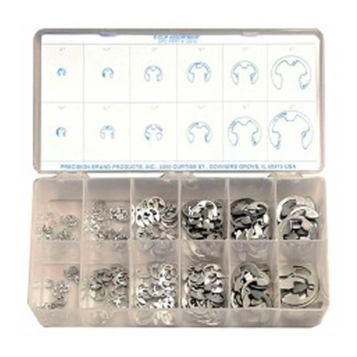 265-Piece Carbon Steel E-Clip Assortment Kit