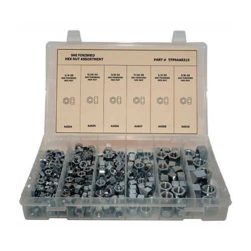 315-Piece Fine-Thread Finished Hex Nut Assortment
