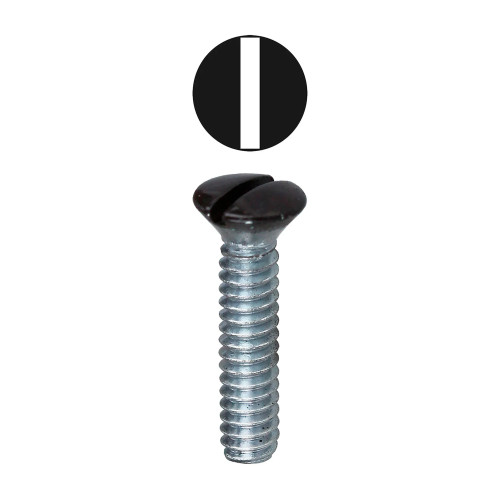 Brown Slotted Oval Head Wall Plate Screws, #6-32 x 5/16 in., 100 Pack