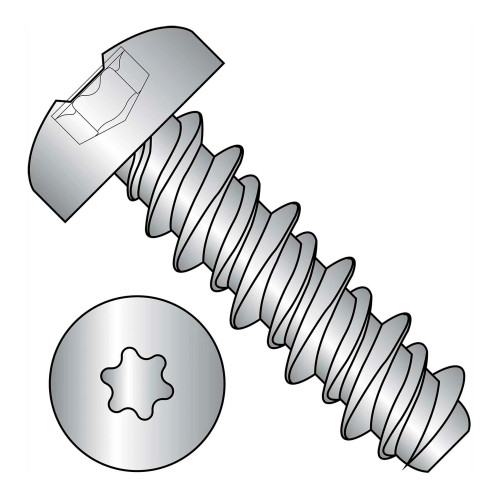 #4 x 1/2 in. Six-Lobe Pan Head High-Low Screws, 18-8 Stainless Steel, 5,000 Pack