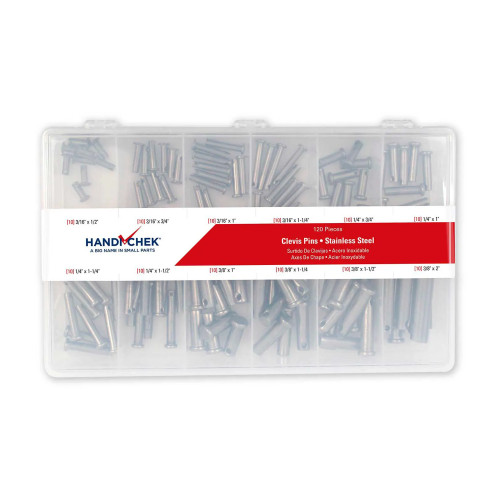 120-Piece Stainless Steel Clevis Pin Assortment