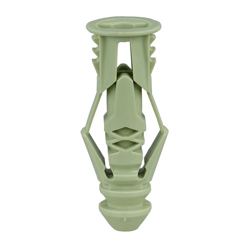 Triple-Grip Plastic Drywall Anchors, #12, Green, 50-Pack