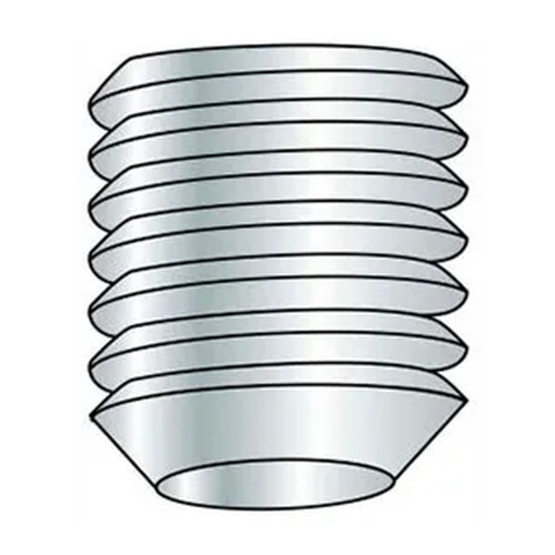 M8 x 1.25 x 16 mm Cup Point Socket Set Screws, Steel, Black Oxide, 100-Pack