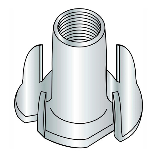 1/4-20 x 9/16 Four-Prong Zinc Tee Nuts, Pack of 2,000