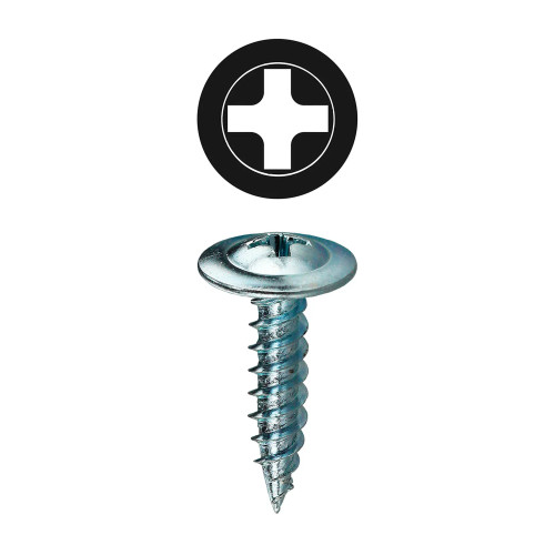 #8 x 1-5/8 in. Phillips Wafer Head Metal-Piercing Screws, 100-Pack