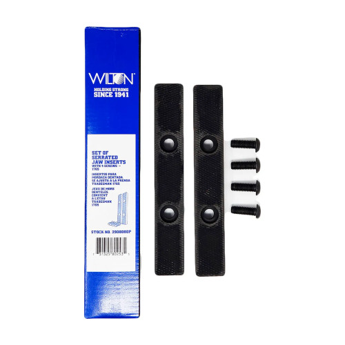 Serrated Jaw Insert Set with 4 Screws for 1765 Vise