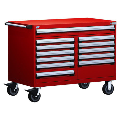 12-Drawer Mobile Cabinet, 48"W x 24"D x 37.5"H - With Dividers