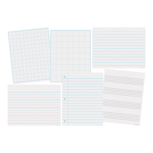 Write-On/Wipe-Off Paper and Grid Chart Set, 6 Charts