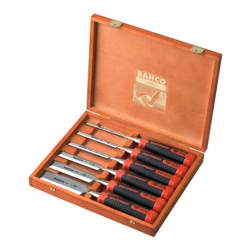 6-Piece Ergonomic-Handled Chisel Set