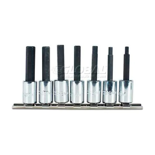 3/8-Inch Drive 7-Piece Metric Hex Bit Socket Set