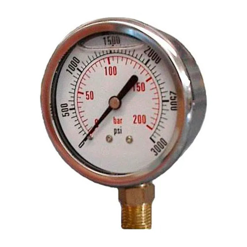 2-1/2 in. Glycerin-Filled Pressure Gauge, 1000 PSI