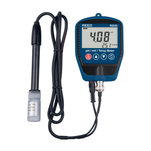 Handheld pH/mV Meter with Temperature Display