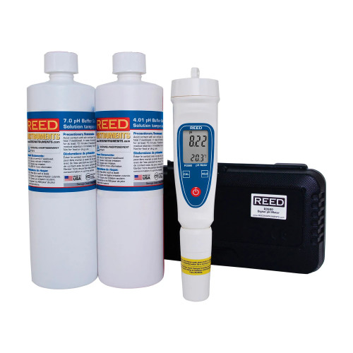 Digital pH Meter with 4.01 and 7.00 pH Buffer Solutions