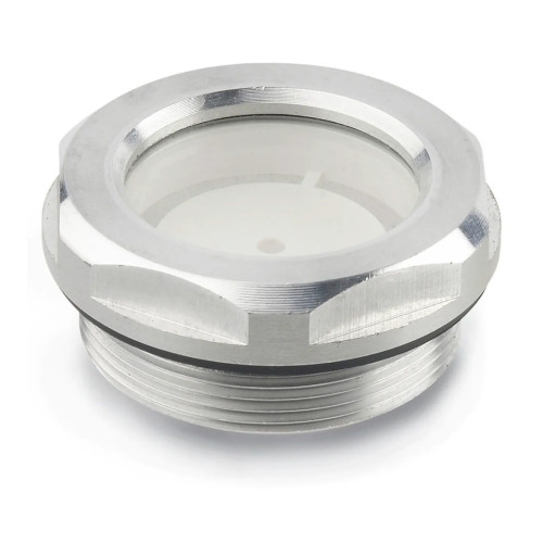 Aluminum Fluid Level Sight Glass with Reflector, M42 x 1.5 Thread