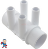 The manifold featured in this kit is Open on both ends.. One end receives a 1 1/2" Pipe or fitting that would measure 1 7/8" Outside Diameter and on the other end glues inside of a 1 1/2" fitting that would measure 1 7/8" Inside Diameter..
