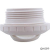 Pool Eyeball Wall Fitting,  1-1/2"mpt, 2-3/8"fd, Slotted, White