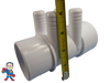 The manifold featured in this kit is Open on both ends.. One end receives a 2" Pipe or fitting that would measure 2 3/8" OD and on the other end glues inside of a 2" fitting that would measure 2 3/8" Inside Diameter..
