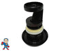 Jet Internal, Waterway, Dual Flo, Diverter Jet, 4-3/4" face diameter, Swim Jet, Smooth, Black