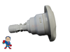 Jet Internal, Waterway, Poly Storm, 3-3/8" Face Diameter, Single Hole Roto , Texture Scallop, White