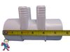 The manifold featured in this kit is Open on both ends.. One end receives a 2" Pipe or fitting that would measure 2 3/8" OD and on the other end glues inside of a 2" fitting that would measure 2 3/8" Inside Diameter..