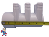 The manifold featured in this kit is Closed on one end the other end receives a 2" Pipe or fitting that would measure 2 3/8" OD..
