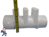 The manifold featured in this kit is Open on both ends.. One end receives a 2" Pipe or fitting that would measure 2 3/8" OD and on the other end glues inside of a 2" fitting that would measure 2 3/8" Inside Diameter..