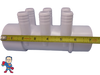 The manifold featured in this kit is Open on both ends.. One end receives a 2" Pipe or fitting that would measure 2 3/8" OD and on the other end glues inside of a 2" fitting that would measure 2 3/8" Inside Diameter..