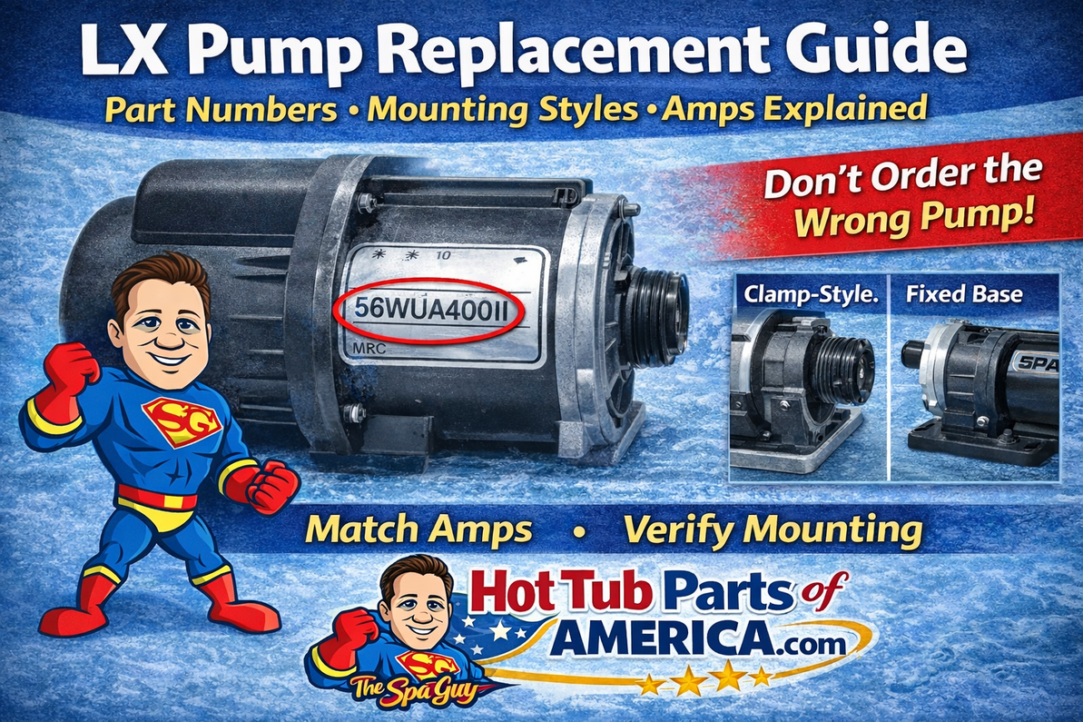 LX Hot Tub Pumps: Part Numbers, Mounting Styles & Replacement Mistakes