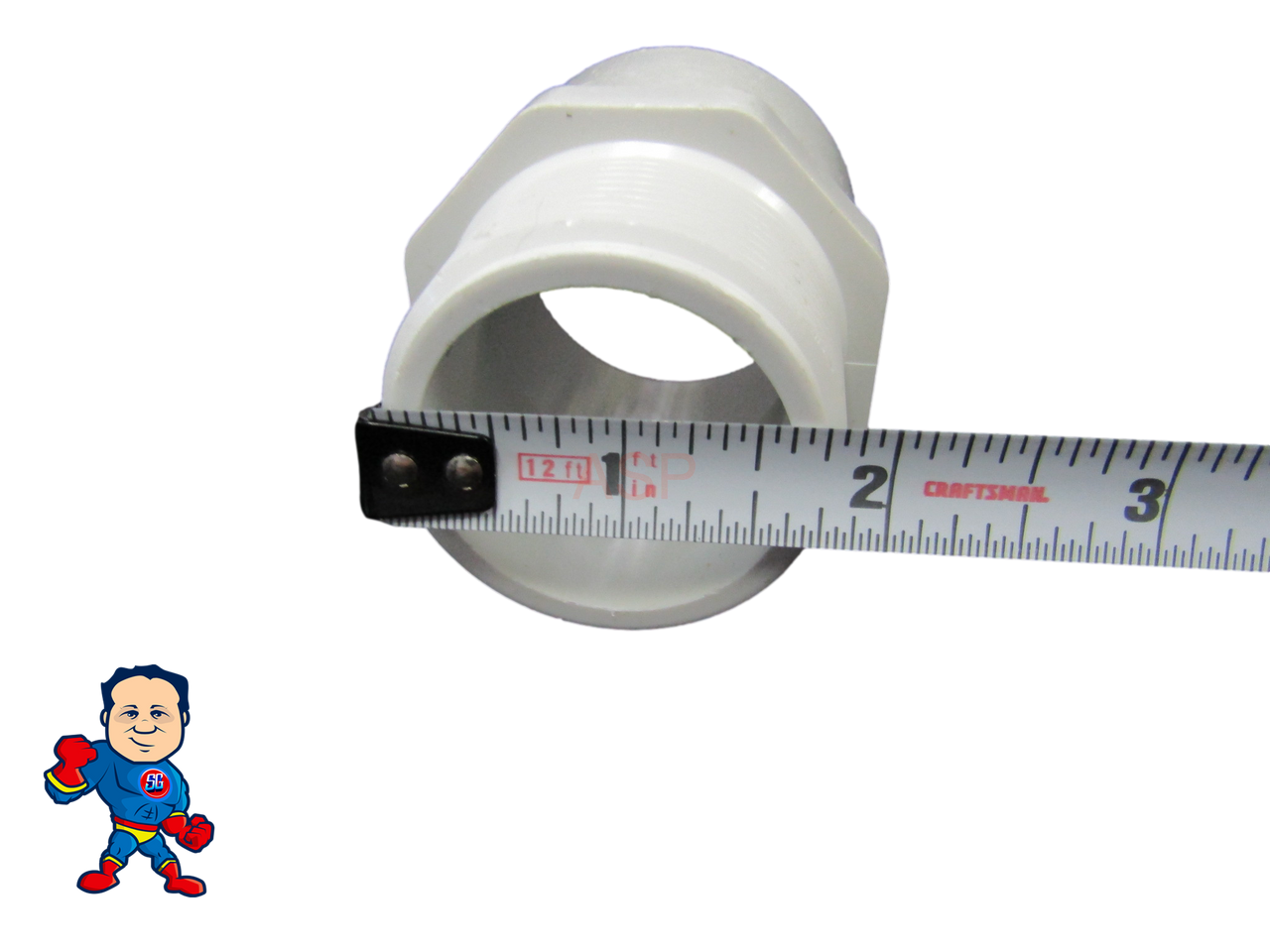 Adapter Fitting, 1 1/2" Slip x 1 1/2" Male Pipe Thread Pool Pump Fitting