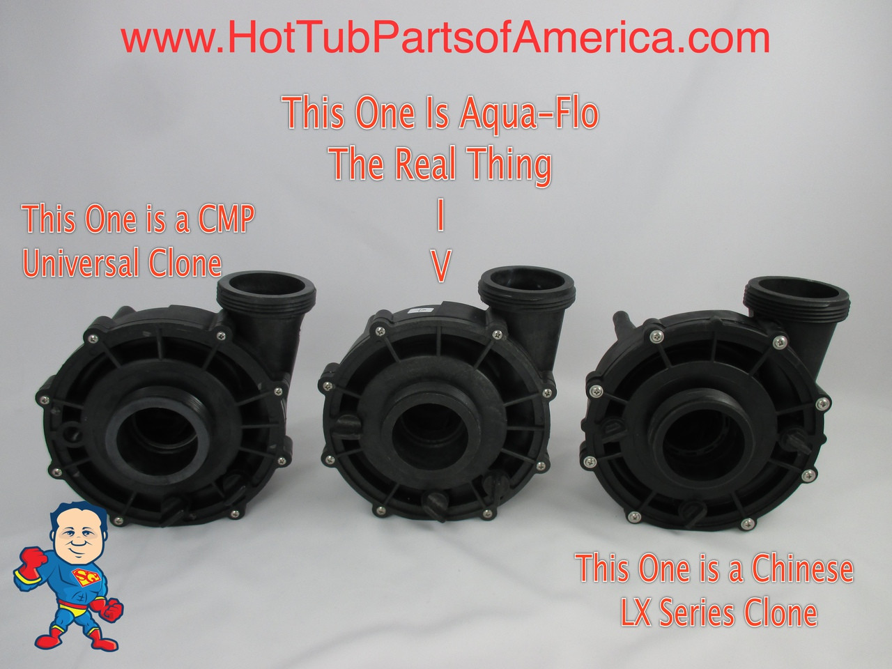4HP WUA 400 Spa Hot Tub Pump Wet End 56Fr fits Intertek LX Pumps 2