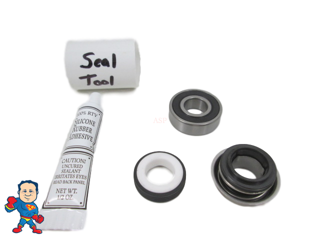 Spa Pump Wet End Seal Part #1000 - Fits Waterway Pumps - American Spa Parts Brand - How-To Video Included