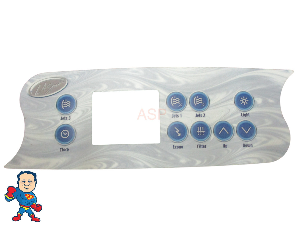 NLA La Spa Gecko Topside Control Panel K-72 Overlay Only 9