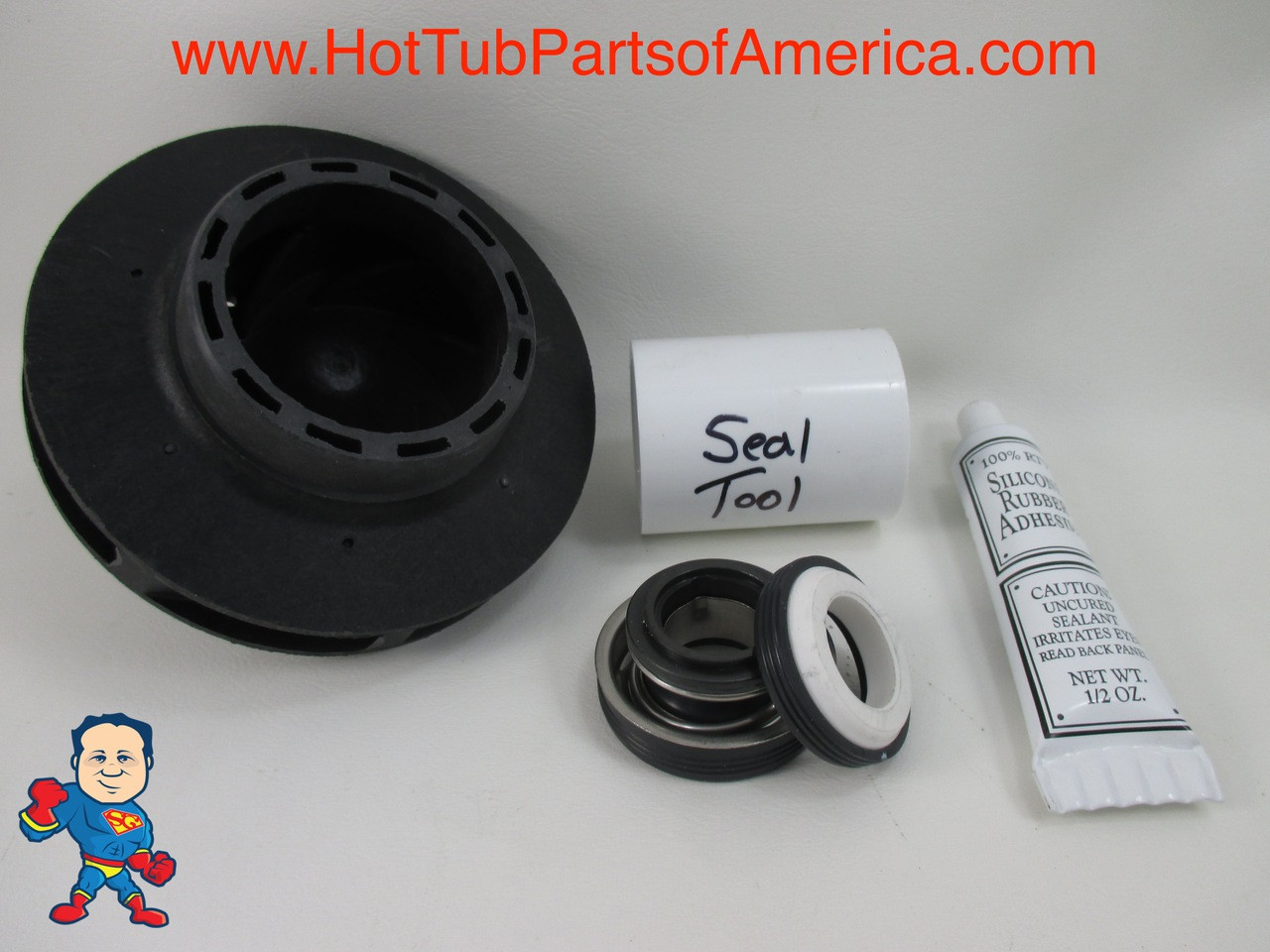 Watkins Spa Hot Tub Pump 2.5HP Impeller & Seal Kit 39578-03 0982601-03  37066-03 Intertek 56FR