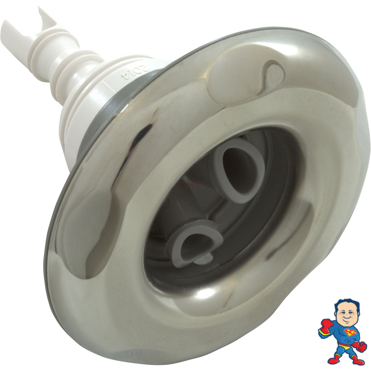 Waterway Large Face Poly Storm Thread-In Jet, Twin Roto, Gray/SS, 4