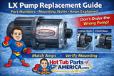 LX Hot Tub Pumps: Part Numbers, Mounting Styles & Replacement Mistakes
