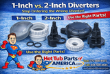 Hot Tub Diverter Valves Explained: 1-Inch vs 2-Inch
