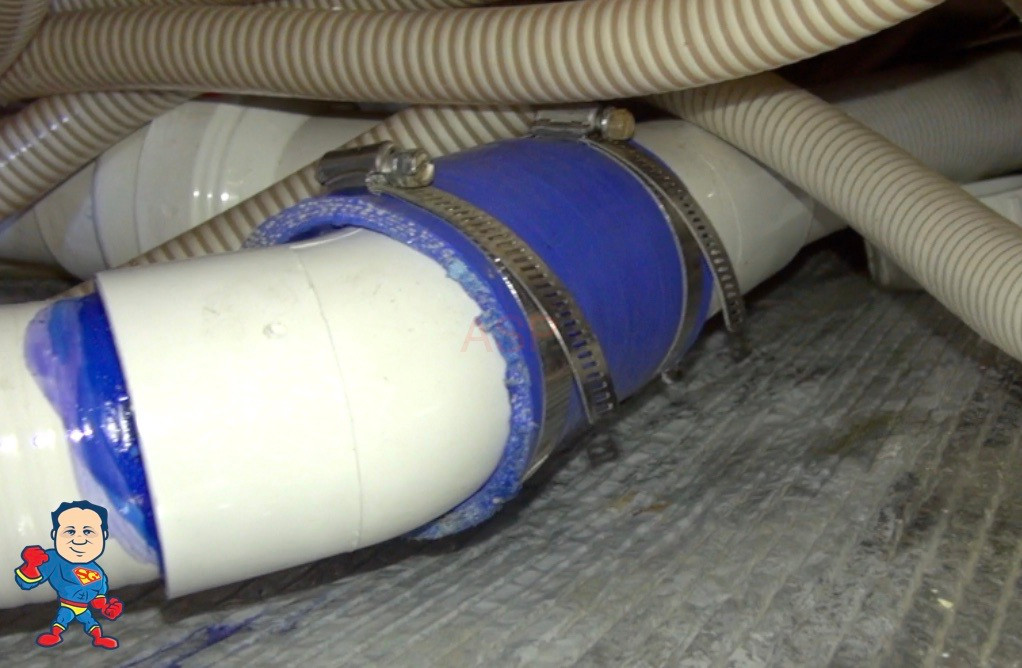Hot Tub Leak on 2" Soft Pipe at Jet Body Fitting RADKIT Kit How To The