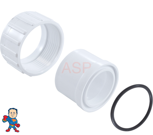 American Spa Parts – 2 Pack Hot Tub Heater Unions & Gaskets – 2 Slip X 2 – With How-To Video