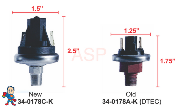 Note: The Original D-Tec Pressure Switch is no longer available so when you place your order you will receive the updated version D-Tec 2 on the left..