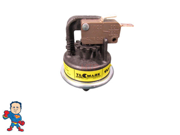 Pressure Switch 4010P, 25A, Tecmark, 1/8"mpt, SPNO, Plastic