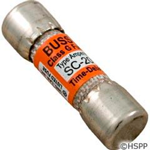 This is a SC-20 Buss or Cooper Bussman Fuse that is 1 1/4" Long X 3/8" wide found on many Balboa , Gecko, Hydroquip , ACC, Nuwave , Len Gordon , Spa Builders and more Brand Spa Hot Tub Boards and control packs.